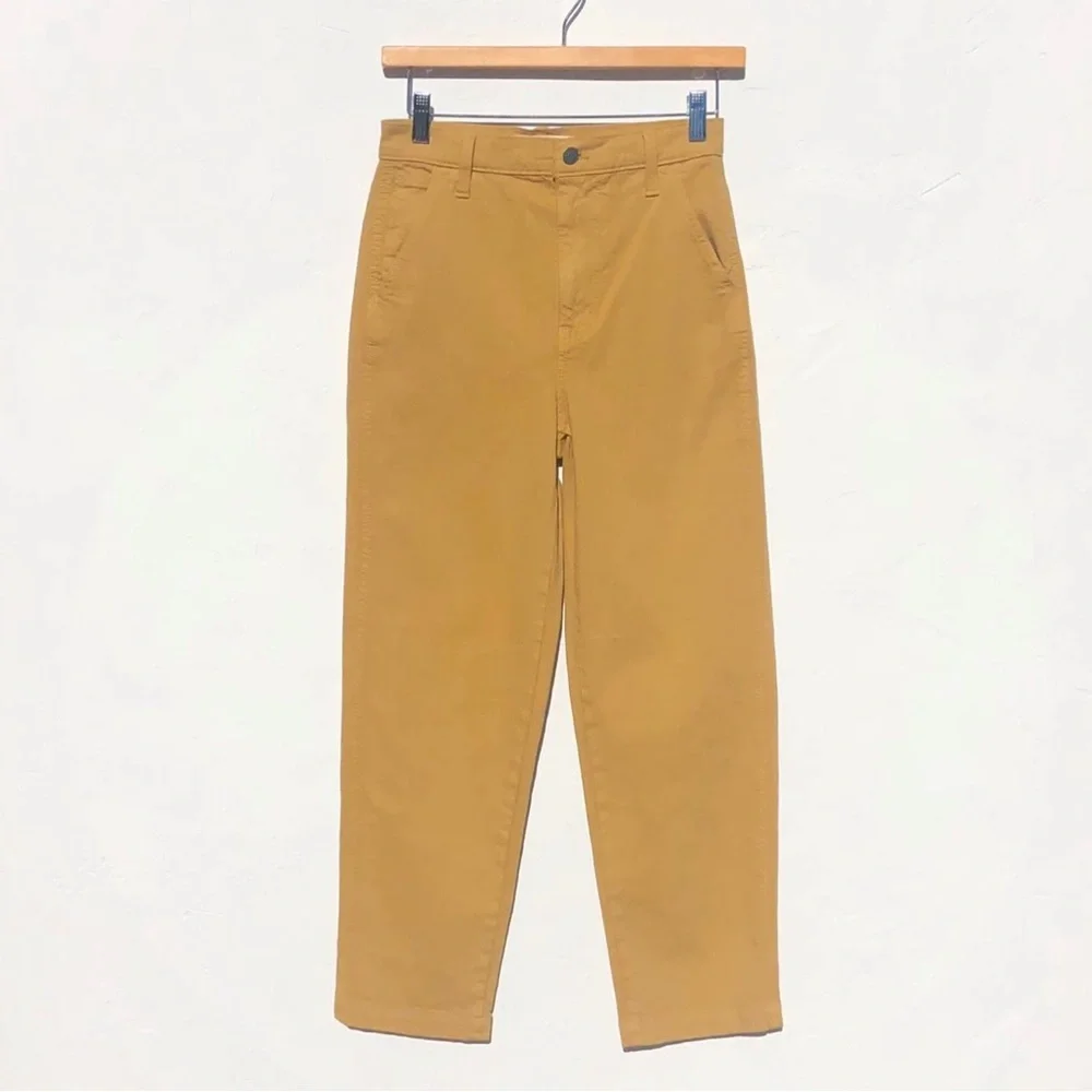 Madewell NWOT High Waisted Wide leg denim Mustard Yellow - Picture 1 of 11